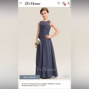 JJs House junior bridesmaid dress in stormy
